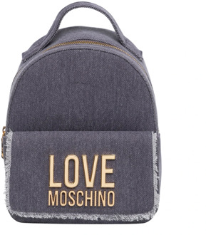 Love Moschino Rugzak met Logo en Rits Love Moschino , Purple , Dames - ONE Size