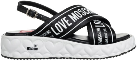 Love Moschino Sandals Love Moschino , Black , Dames - 38 Eu,37 Eu,36 Eu,39 Eu,40 EU