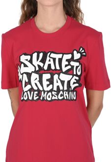 Love Moschino Skate To Create Graphic T-shirt Rood