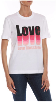 Love Moschino Stijlvol Dames T-Shirt Love Moschino , White , Dames - XS