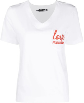 Love Moschino Stijlvol T-shirt Love Moschino , White , Dames - S