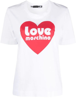 Love Moschino Stijlvol T-shirt Love Moschino , White , Dames - XS