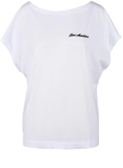 Love Moschino Stijlvol Wit Katoenen T-Shirt Love Moschino , White , Dames - L,M,S