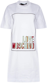 Love Moschino Stijlvolle Abito Jurk Love Moschino , White , Dames - 2XS