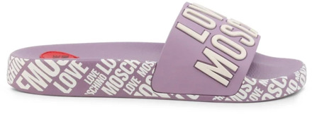 Love Moschino Stijlvolle rubberen platform sandalen Love Moschino , Purple , Dames - 36 Eu,35 EU