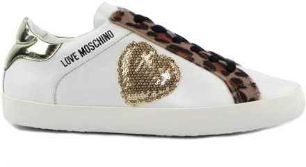 Love Moschino Stijlvolle Sneakers voor Dames Love Moschino , White , Dames - 37 Eu,39 EU