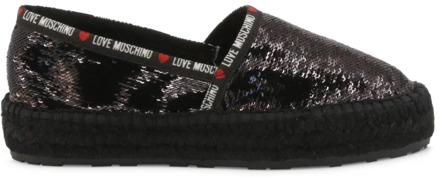 Love Moschino Stoffen Slip-On Sneakers Love Moschino , Black , Dames - 35 EU
