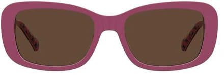 Love Moschino Vierkante zonnebril voor vrouwen Love Moschino , Pink , Dames - 55 MM