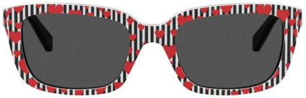 Love Moschino Vierkante zonnebril voor vrouwen Love Moschino , Red , Dames - 53 MM