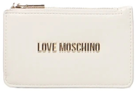 Love Moschino Witte Portemonnee met Muntvakje en Kaartsleuven Love Moschino , White , Dames - ONE Size