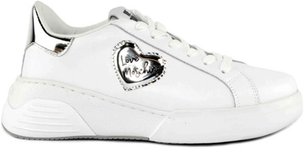 Love Moschino Witte Sneakers Love Moschino , White , Dames - 40 Eu,36 Eu,38 EU