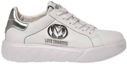 Love Moschino Witte Sneakers voor Dames Love Moschino , White , Dames - 40 EU