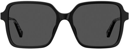 Love Moschino Zonnebril met Bloemenklemmen Zwart