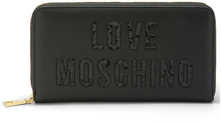 Love Moschino Zwarte Portemonnees voor Vrouwen Love Moschino , Black , Dames - ONE Size