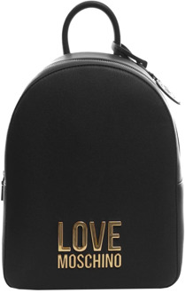 Love Moschino Zwarte synthetische rugzak voor vrouwen Love Moschino , Black , Dames - ONE Size