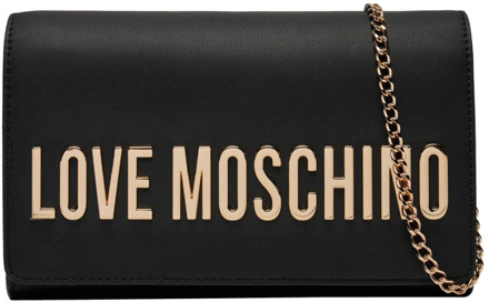 Love Moschino Zwarte Synthetische Schoudertas voor Vrouwen Love Moschino , Black , Dames - ONE Size