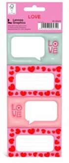 Love - school label, set van 16