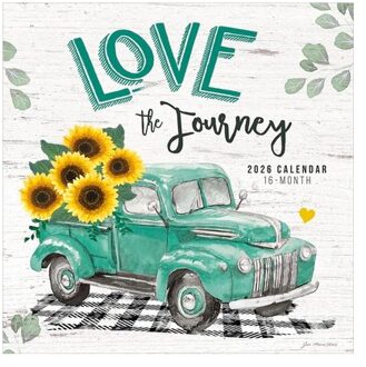 Love The Journey 2026 12 X 24 Inch (Hanging) Monthly Square Wall Calendar Featuring The Artwork - Hopper Studios