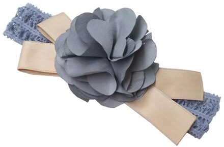 Lovely Baby Hoofdband Bloem Kant Hoofdband Hoofddeksels Haaraccessoires Voor Meisjes 0-3 Jaar Oud Grijs
