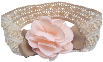 Lovely Baby Hoofdband Bloem Kant Hoofdband Hoofddeksels Haaraccessoires Voor Meisjes 0-3 Jaar Oud Licht Roze