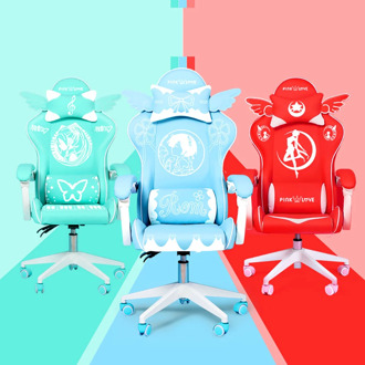 Lovely chair pink chair gaming chair silla game girl chair Live chair Computer chair Color chair office chair Bedroom chair