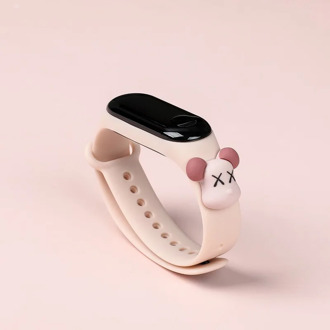 Lovely Children Cartoon Watch LED Doll Electronic Clock Touch Waterproof Student Wrist Watches Male Female Rubber Bracelet C4127