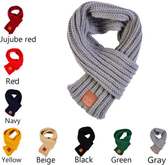 lovely cotton knitted kids scarf solid winter warm scarves children baby boy girl Scarf Collar Children Stretch Neck Ring