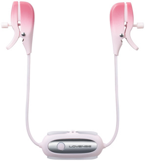 Lovense Gemini - App-gestuurde Vibrerende Tepelklemmen - Roze
