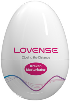 Lovense Kraken - Single - Zachte Rekbare Ei Masturbator - Wit