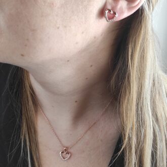 Lovett Sets - Roségoud en kristal - One Size