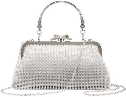 LOVEVOOK vrouwen tas vrouwelijke avond clutch dames schoudertas crossbody tas voor party purse portefeuilles kleine portemonnees en handtas Zilver