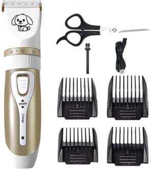 Low-Noise Oplaadbare Hond Haar Trimmer Cutter Machine Huisdier Kapsel Usb Elektrische Grooming Huisdieren Hair Cut Clipper F