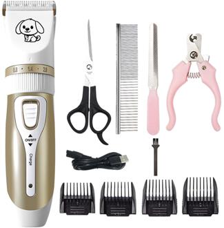 Low-Noise Oplaadbare Hond Haar Trimmer Cutter Machine Huisdier Kapsel Usb Elektrische Grooming Huisdieren Hair Cut Clipper