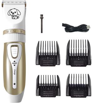 Low-Noise Oplaadbare Hond Haar Trimmer Cutter Machine Huisdier Kapsel Usb Elektrische Grooming Huisdieren Hair Cut Clipper