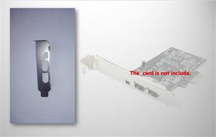 Low profile Bracket voor 3 poort PCIe FireWire Kaart - small