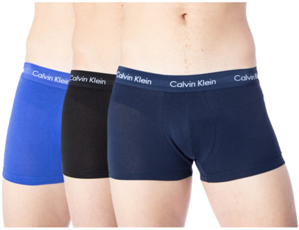 Low Rise Trunks Boxershort (3-pack) - Zwart/Blauw/Navy - M