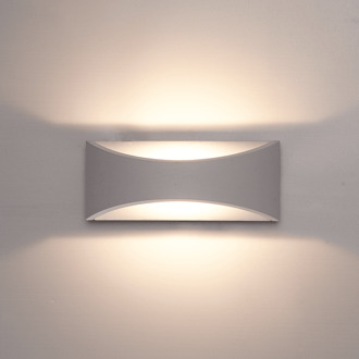 Lowa LED Wandlamp dubbelzijdig IP54 Binnen en buiten Grijs