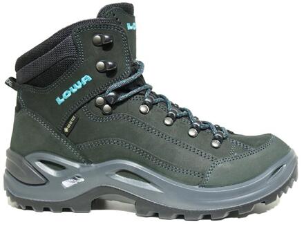 Lowa Women's Renegade Gore-Tex Mid Narrow Boots - Asphalt/Turquoise - UK 5.5