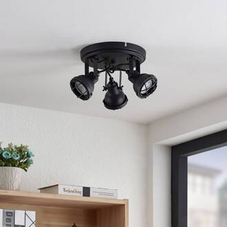 Lowani plafondspot, 3-lamps zwart korund