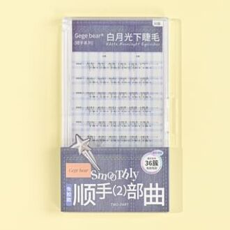 Lower Eyelashes- 6 Types #01 White Moonlight - 36 Clusters