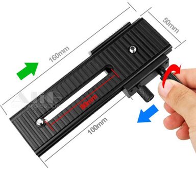 LP-01 Camera statief hoofd 2 weg Macro Focus Rail Slider Statief Plaat voor 60D 70D 600D 650D 700D 5DII 5 DIII 6D 7D DSLR Accessoires