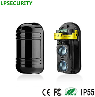 LPSECUIRTY Dual Beam Sensor Active Infrared Intrusion Detector IR 30m~150m Outdoor Perimeter Wall Barrier Fence for GSM alarm