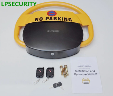 LPSECURITY 2 Remote Control Car Parking Barrier Bollard Lock All Metal Parking Lock(battery not included)