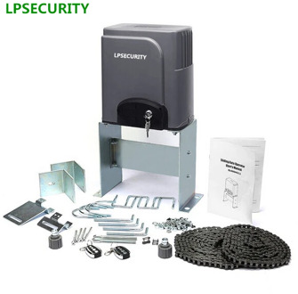 LPSECURITY 600kg chain drive sliding gate opener/electric gate motors 120V 230V with two remote controls 6m/20ft chains