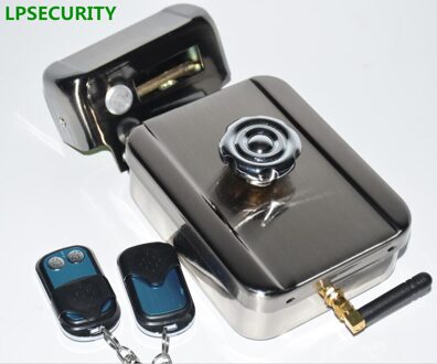 Lpsecurity Afstandsbediening Elektrisch Slot Toegangscontrole Mute Lock Elektrisch Deurslot Voor Deurbel Intercom Toegang (Geen Batterij) 4 remotes nee keys