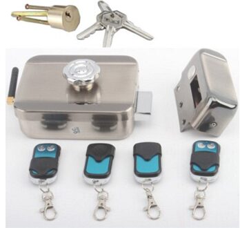 Lpsecurity Afstandsbediening Elektrisch Slot Toegangscontrole Mute Lock Elektrisch Deurslot Voor Deurbel Intercom Toegang (Geen Batterij) 4remotes y keys