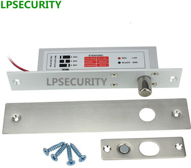 LPSECURITY lage Temperatuur Elektrische Glas houten deur Bolt Lock Fail veilig met vertraging 12 V Deur Toegang controle