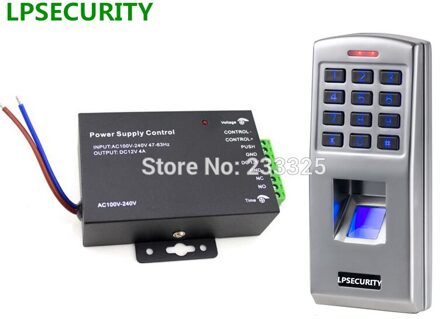 LPSECURITY vingerafdruk toegangscontrole toetsenbord wachtwoord code reader deurslot toegangscontrole met voeding 12 v 5A
