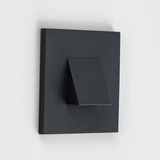 LQ230 LED wand inbouwlamp down antraciet antraciet, opaalwit