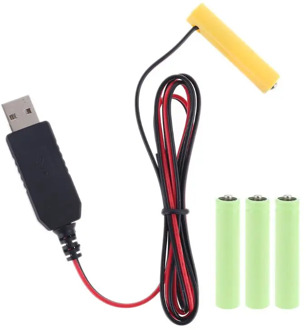 LR03 AAA Battery Eliminator USB Power Supply Cable Replace 1 to 4pcs 1.5V AAA Battery For Electric Toy Flashlight Clock LED
